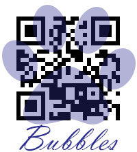 Shop With Bubbles QR Code Logo